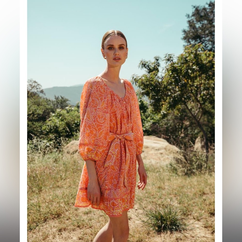 Cleobella Grace Mini Dress Blossom Block Print NWT - Picture 2 of 5